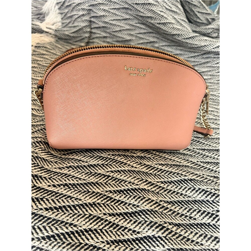 kate spade Dusty Rose Saffiano Dome Crossbody, luxury handbag, pink cute girl